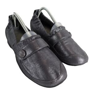 DANSKO Women's 10.5 Carol Metallic Pewter Flats Slip-On Ballet Comfort Shoes 41